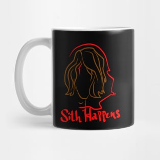 sith happens helmet silhouette Mug